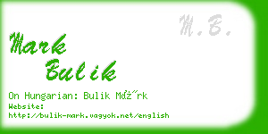 mark bulik business card